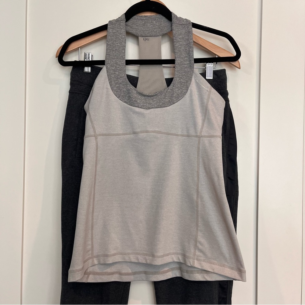 Lululemon Bundle Set Size 8 Grey Tank + Jogger Pants